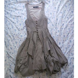 AllSaints Spitalfields grey stripe parachute dress